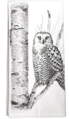 Owl in Birch Kitchen Towel